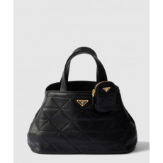 프라다 라지 퀼팅 가죽 토트백 1BG547