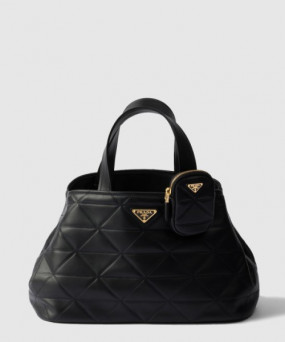 프라다 라지 퀼팅 가죽 토트백 1BG547
