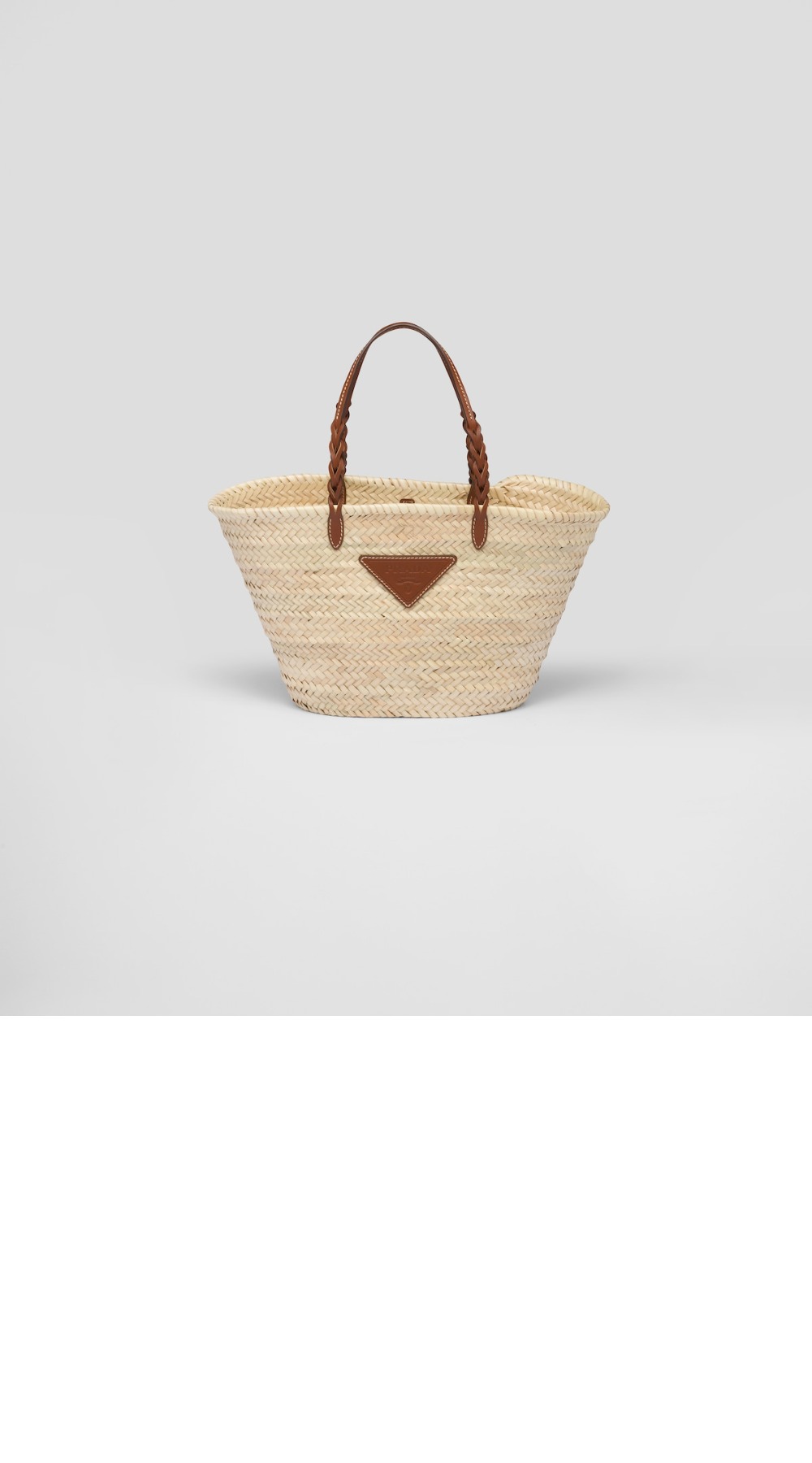 프라다 트리밍 천연 패브릭 토트백 1BG314