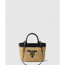 프라다 미니 크로셰와 가죽 토트백 1BG501