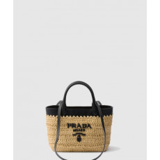 프라다 미니 크로셰와 가죽 토트백 1BG501