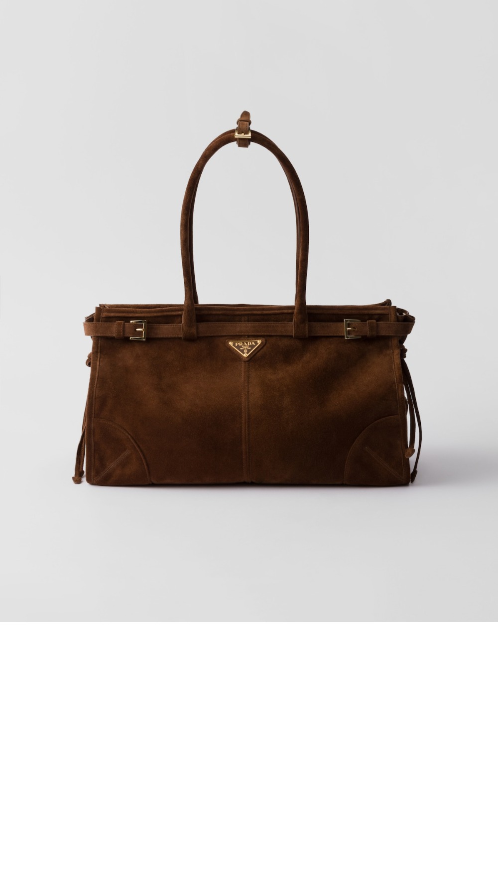 프라다 라지 스웨이드 핸드백 1BA433