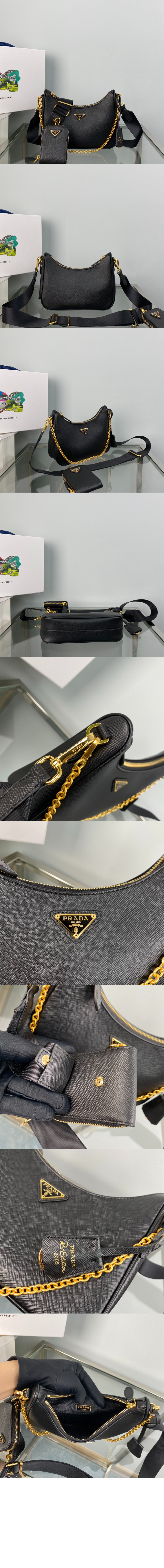 프라다 리에디션 가죽 숄더백 1BH204