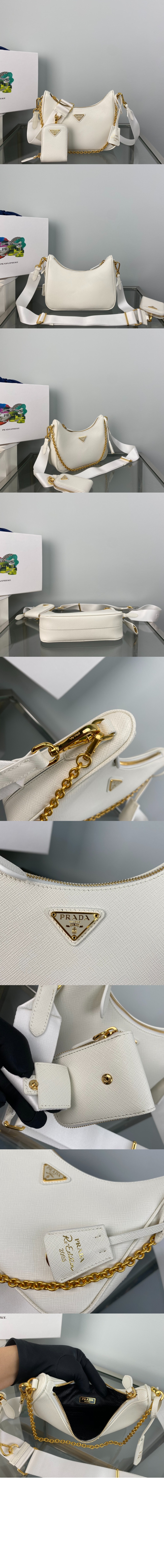 프라다 리에디션 가죽 숄더백 1BH204