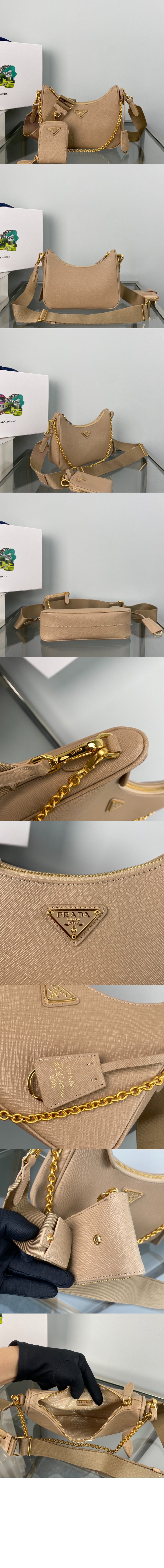 프라다 리에디션 가죽 숄더백 1BH204