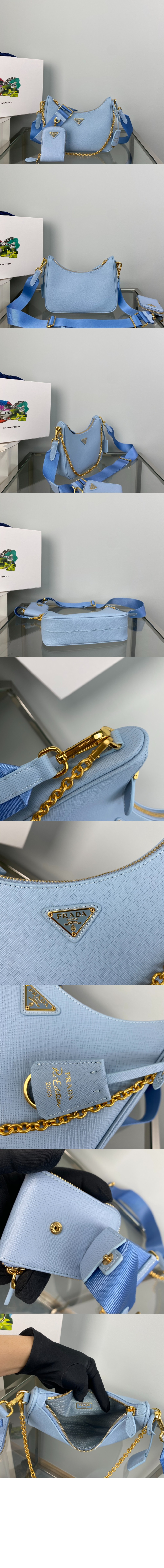 프라다 리에디션 가죽 숄더백 1BH204