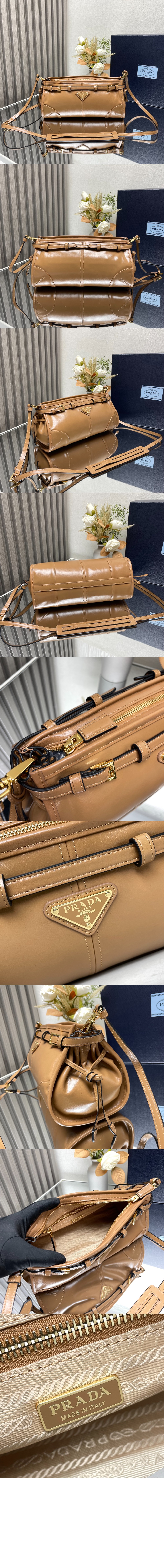 프라다 스몰 가죽 숄더백 1BH215