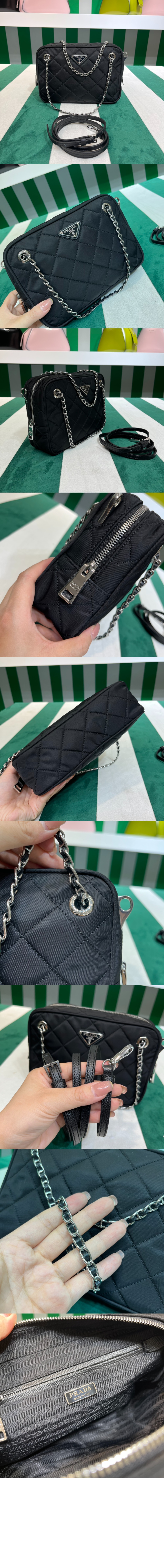 프라다 퀼팅 스몰 숄더백 1BH910