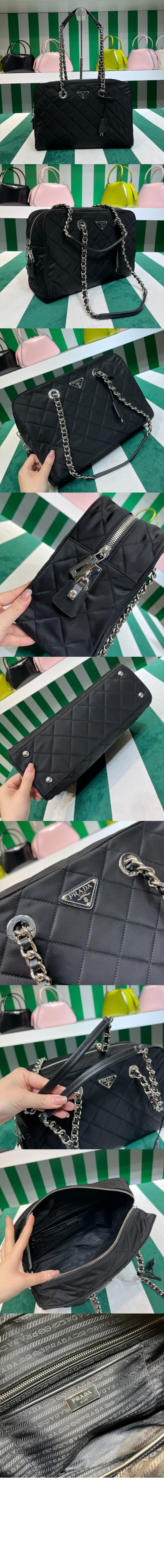 프라다 퀼팅 라지 숄더백 BL0774