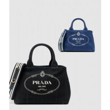 프라다 스트라이프 로고 토트백 1BG439