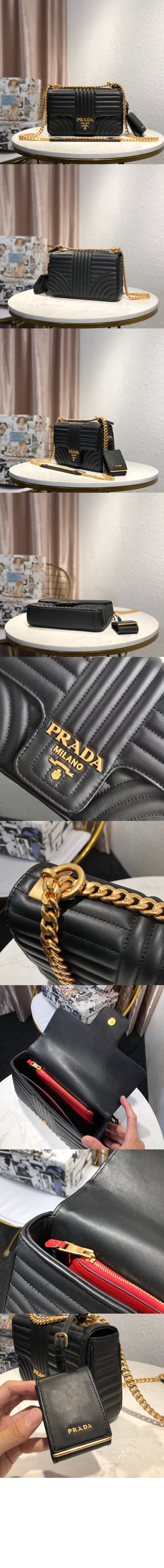 프라다 레더 숄더백 1BD108