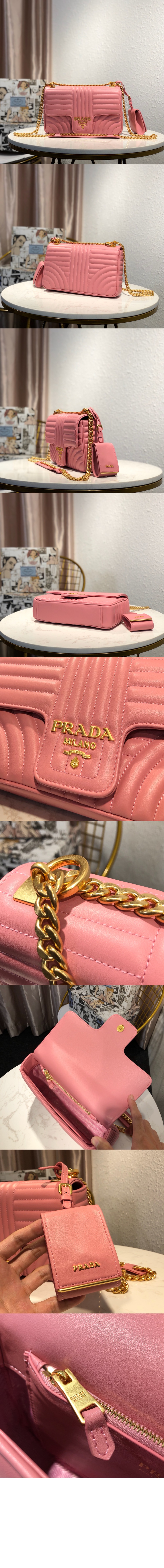 프라다 레더 숄더백 1BD108