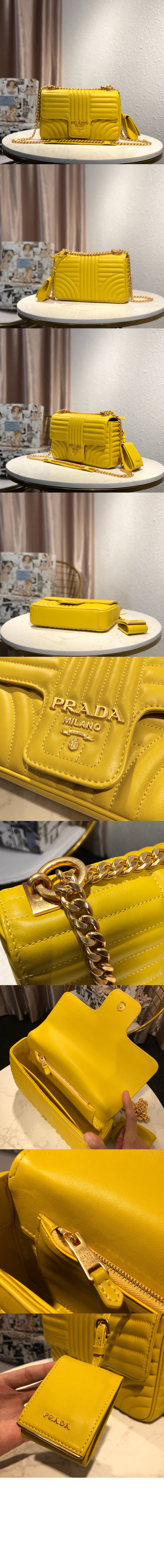 프라다 레더 숄더백 1BD108