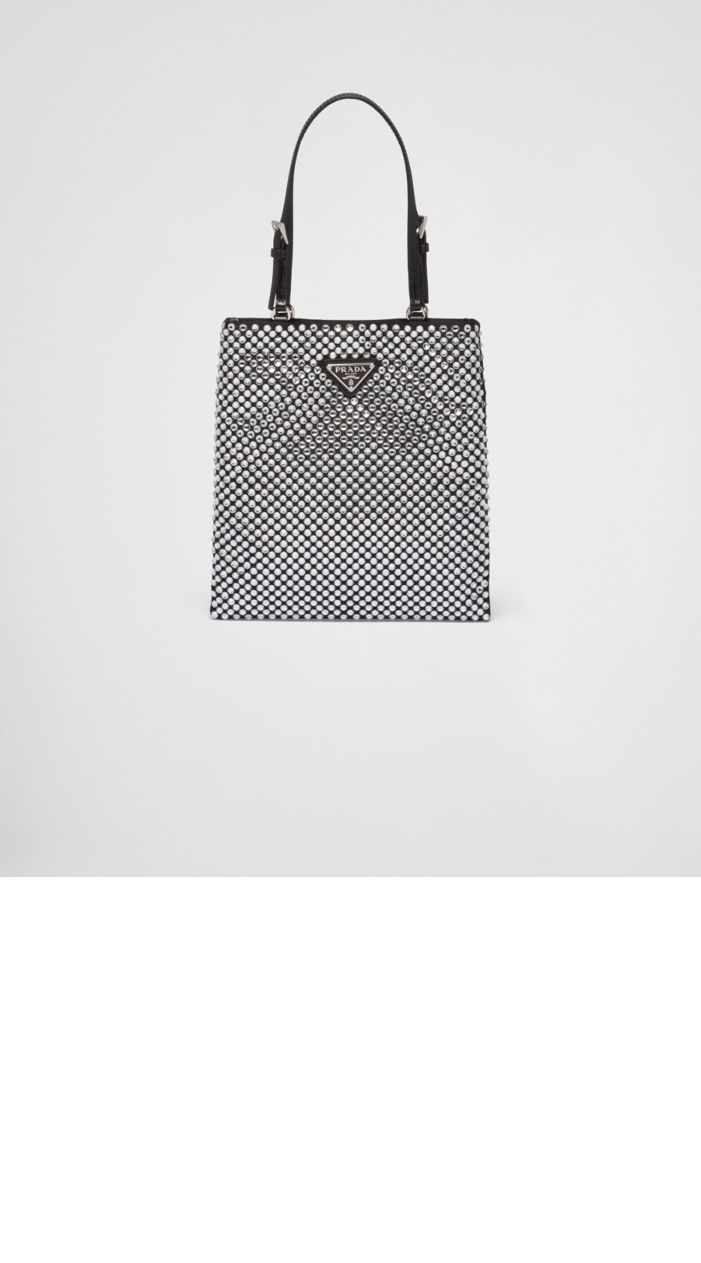 프라다 크리스탈 새틴 핸드백 1BA253