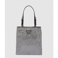 프라다 크리스탈 새틴 핸드백 1BA253