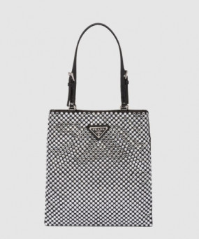 프라다 크리스탈 새틴 핸드백 1BA253