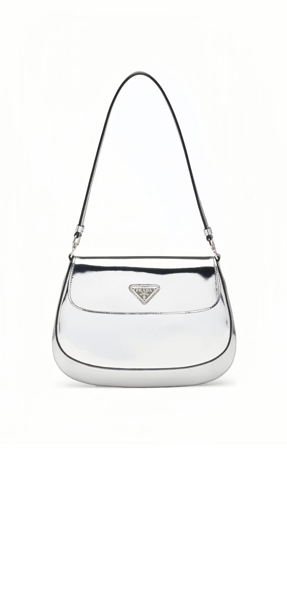 프라다 광택 가죽 플랩 숄더백 1BD311