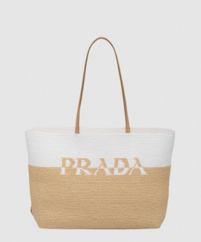 프라다 라지 면 풀 라피트 가방 1BG442