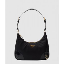 프라다 2005 리나일론 및 브러쉬드 가죽 숄더백 1BC214