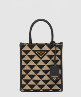 프라다 자수 패브릭 미니백 1BA355