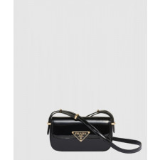 프라다 플랩 에나멜 레더 숄더백 1BD339