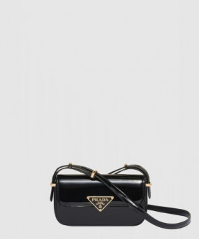 프라다 플랩 에나멜 레더 숄더백 1BD339