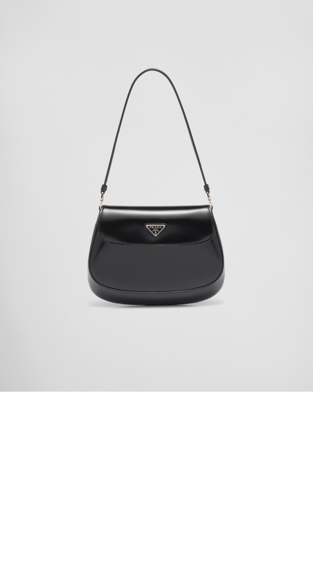프라다 광택 가죽 플랩 숄더백 1BD311
