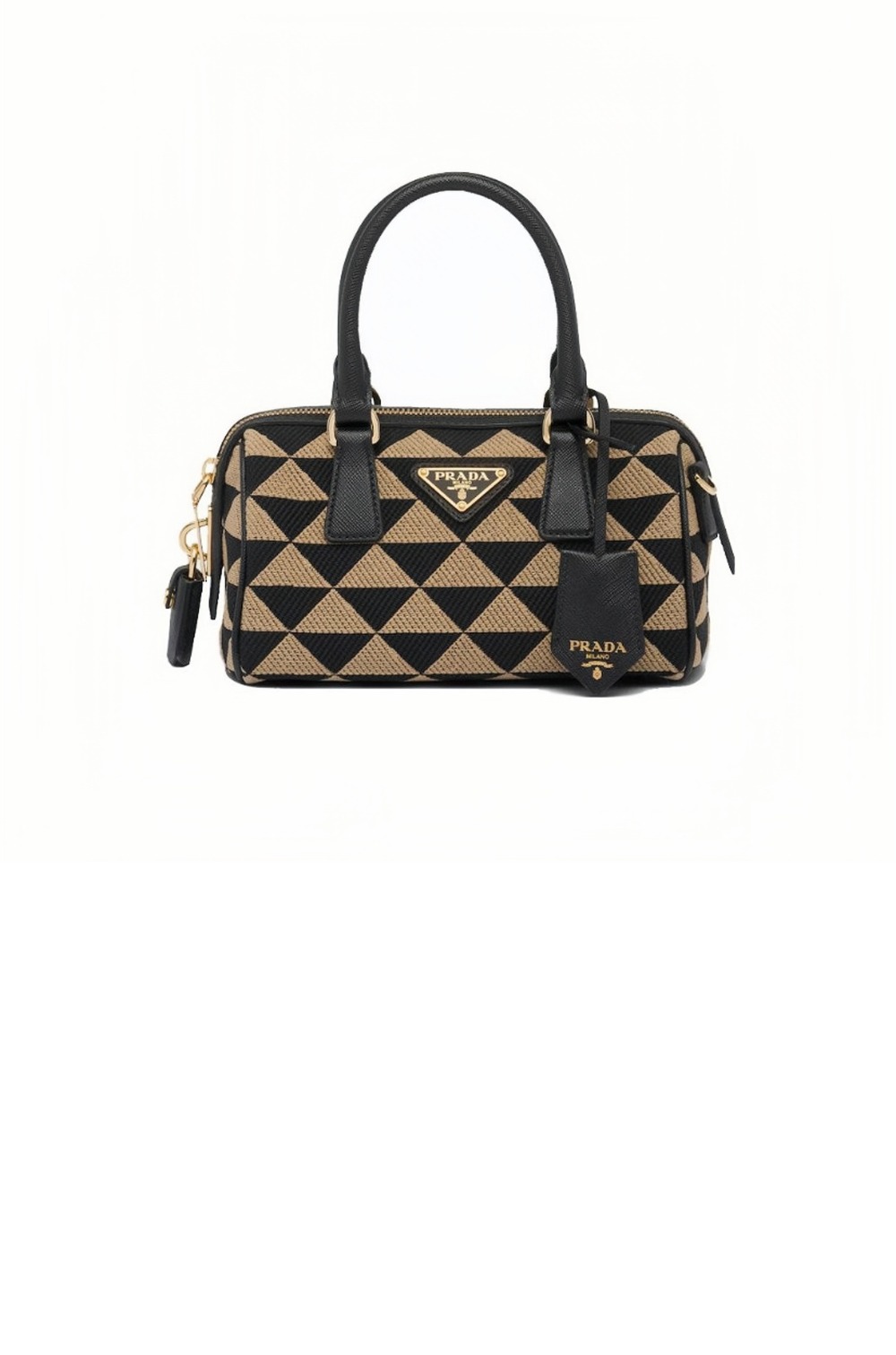 프라다 자수 패브릭 베개 가방 1BA846