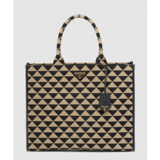 프라다 자카드 패브릭 토트백 1BA356