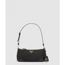 프라다 리에디션 2002 리나일론 및 브러쉬드 가죽 숄더백 1BC201