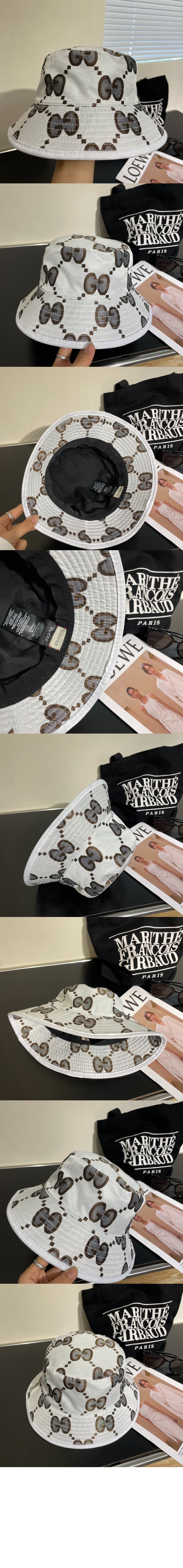 구찌 더블 G 캔버스 버킷햇 563423