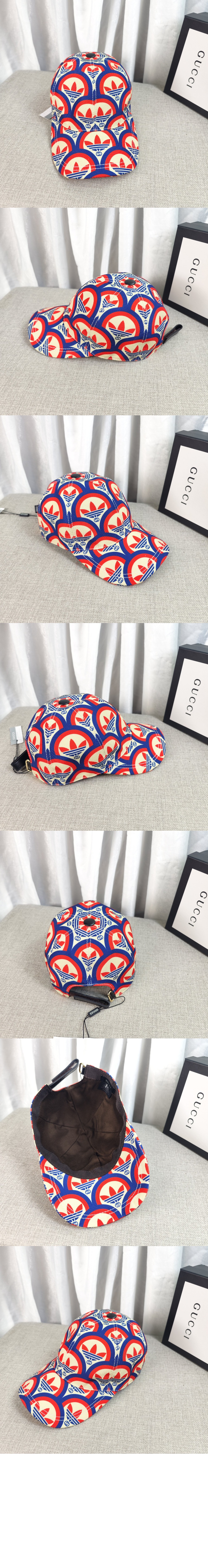 구찌 아디다스 x 구찌 트레포일 프린트 베이스볼 캡 696485