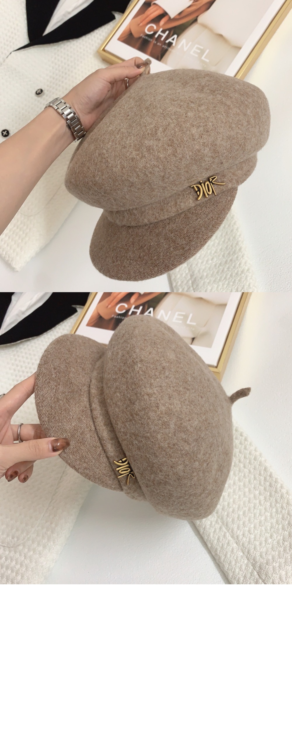 디올 팔각 모자 2FST4