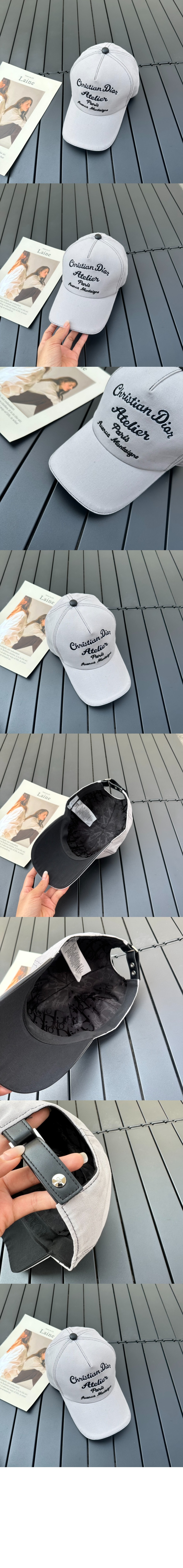 디올 아뜰리에 자수 베이스볼 캡 243C9