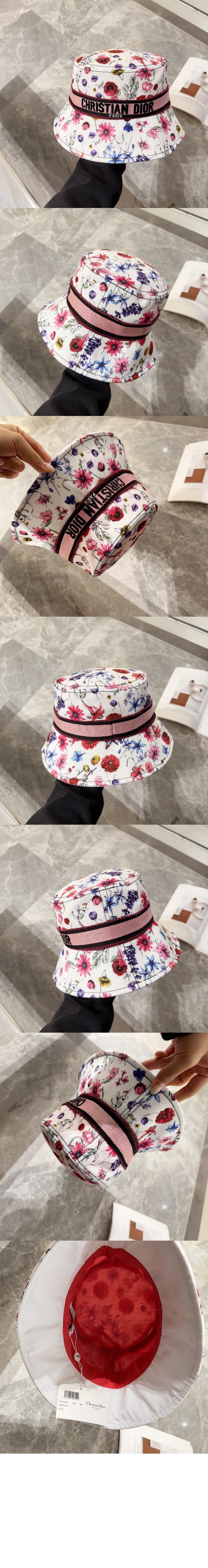 디올 자수 로고 버킷햇 35DBF