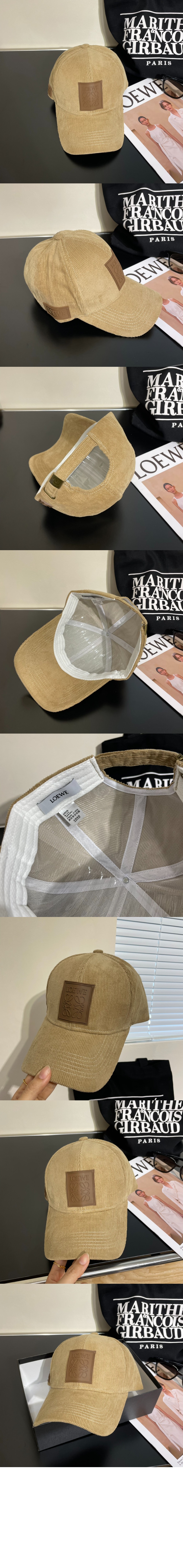 로에베 코듀로이 패치 베이스볼 캡