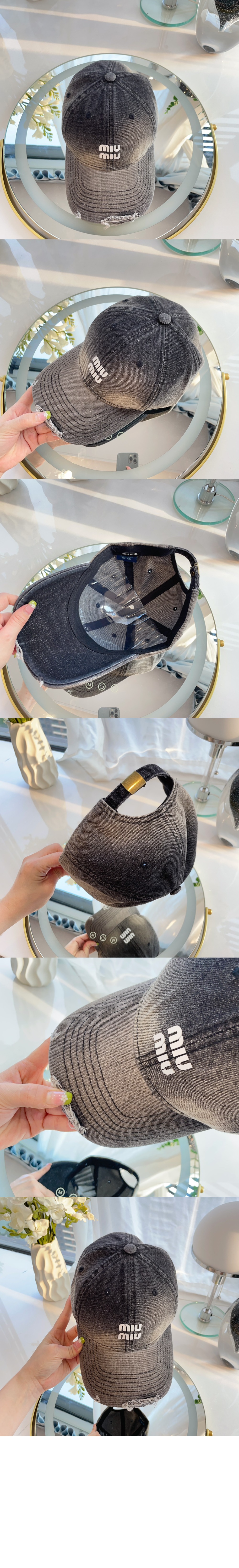 미우미우 베이스볼 캡 5HC498