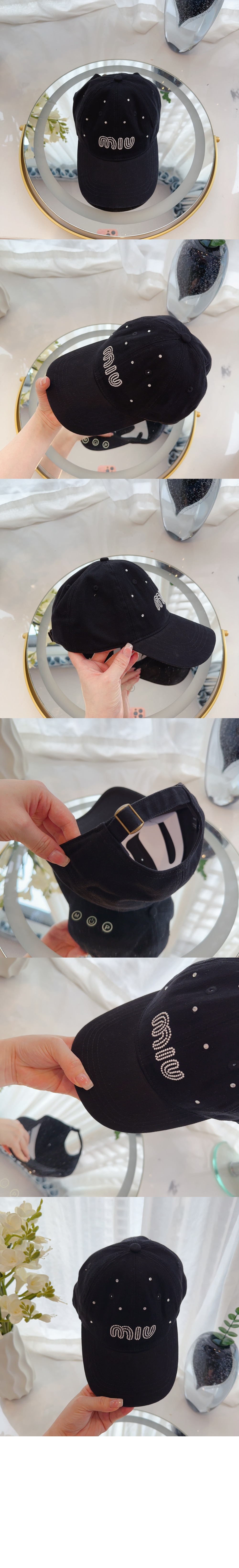 미우미우 베이스볼 캡 5HC475