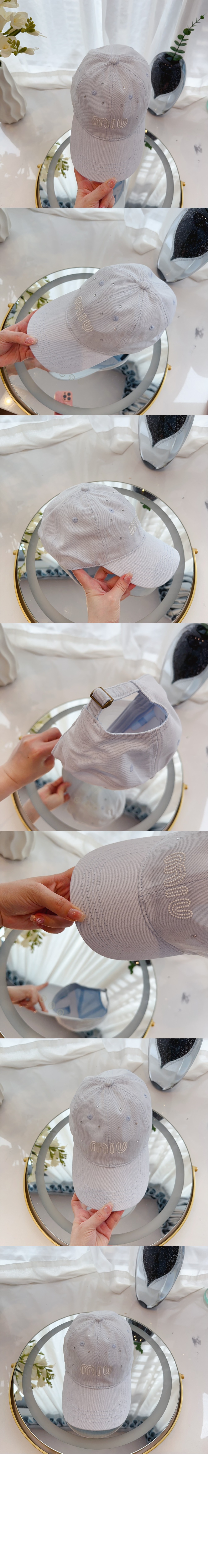 미우미우 베이스볼 캡 5HC475