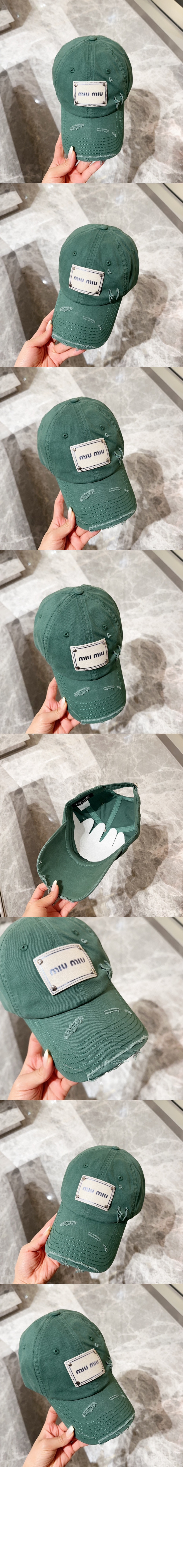 미우미우 베이스볼 캡 5HC371