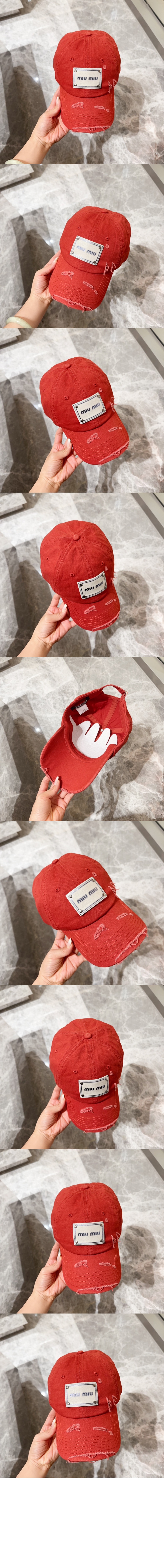 미우미우 베이스볼 캡 5HC371