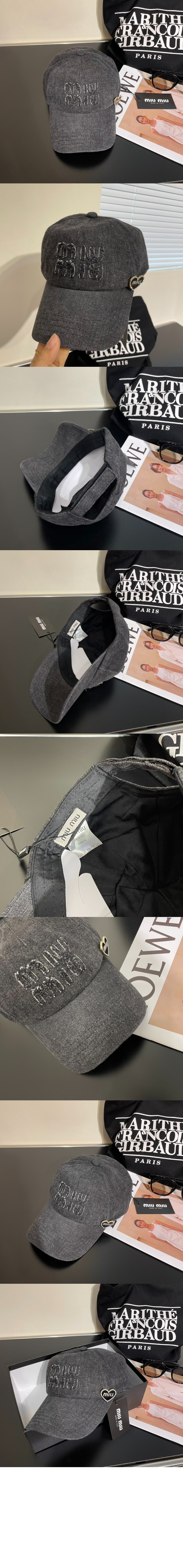 미우미우 베이스볼 캡 5HC265