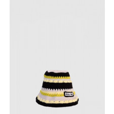 미우미우 니트 스트라이프 캡 5HC754