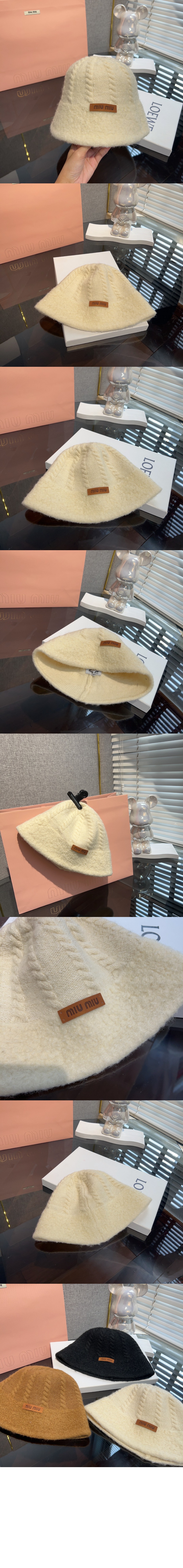 미우미우 램스울 버킷햇 5HC337