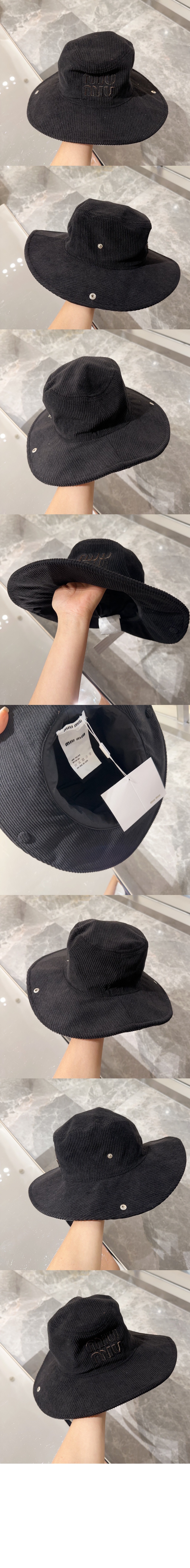 미우미우 코듀로이 텍스처 벙거지 5HC198