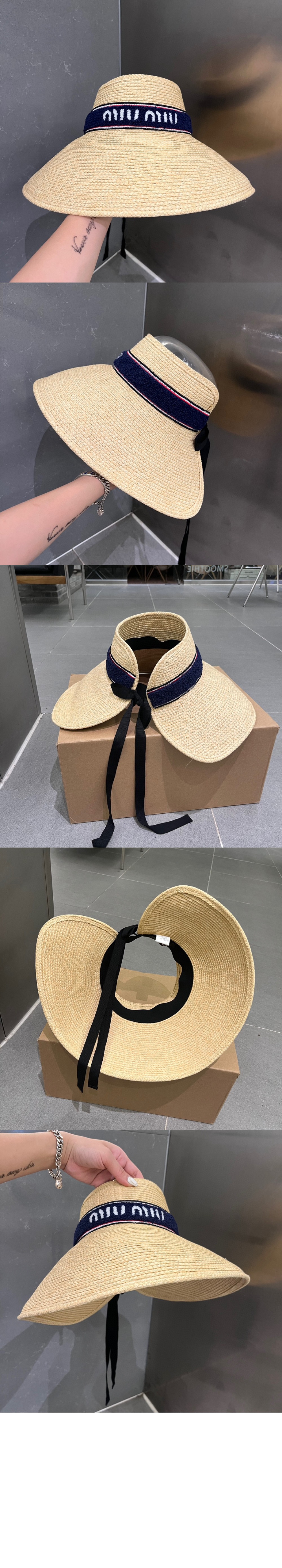 미우미우 라피아 햇 5HV006