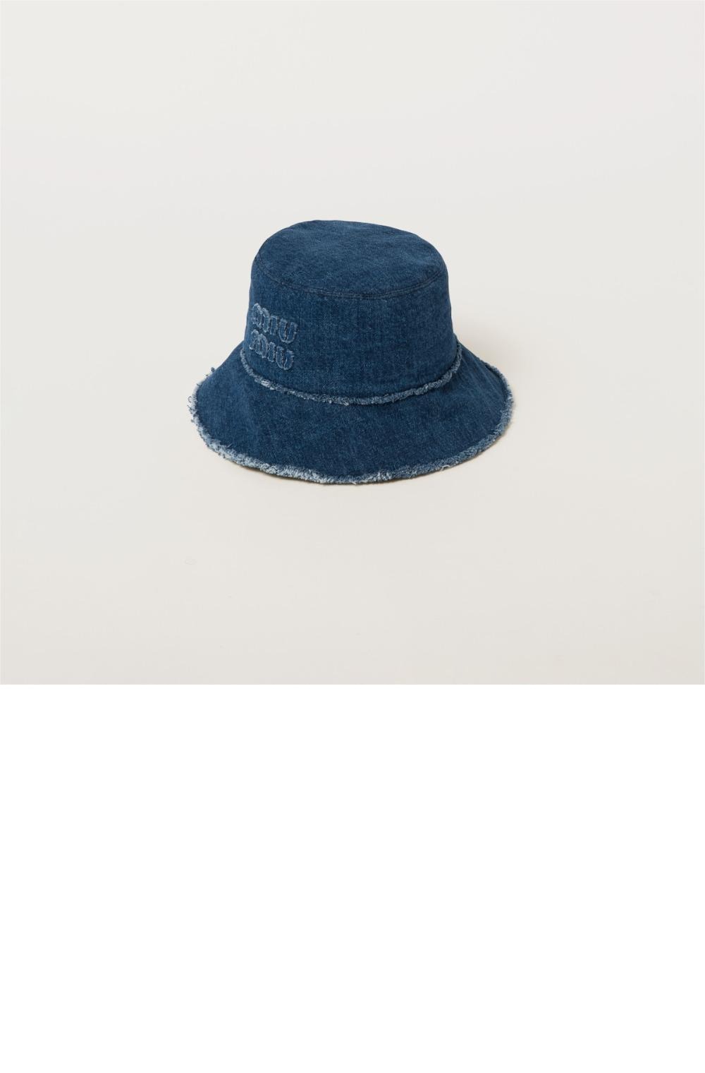 미우미우 데님 버킷햇 5HC196