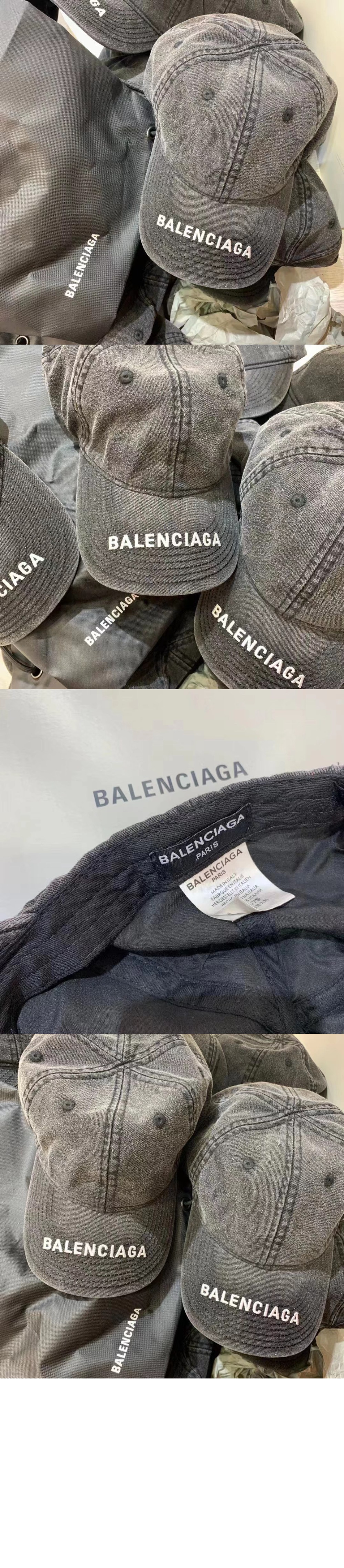 발렌시아가 로고 데님 베이스볼 캡 617160