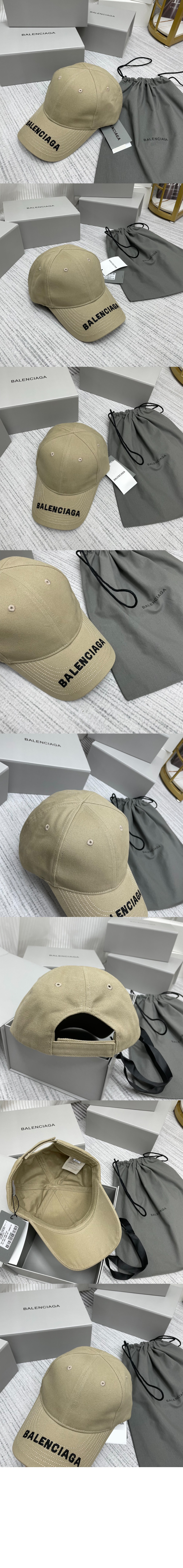 발렌시아가 자수 트윌 베이스볼 캡 840367