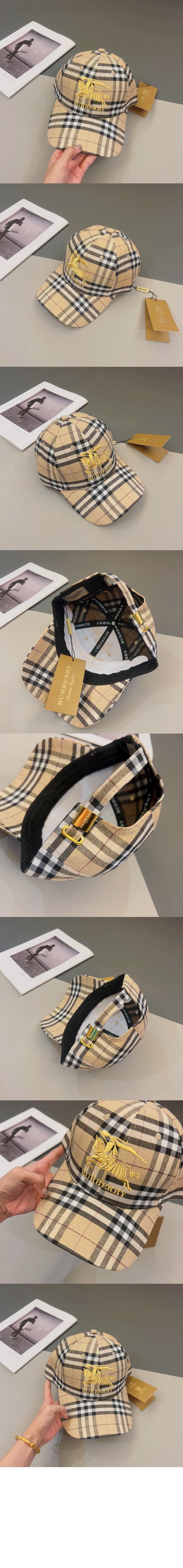 버버리 빈티지 체크 베이스볼 캡 8048171